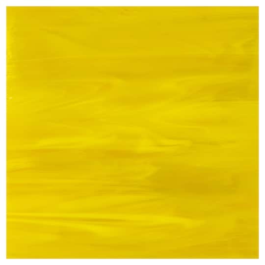 12" Yellow /White Wispy Fusible Stained Glass Sheet